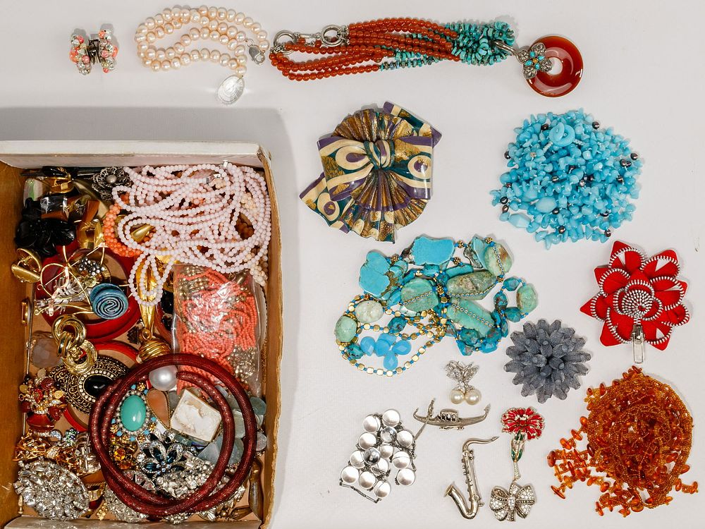 Lot 587: Sterling Silver and Costume Jewelry Assortment