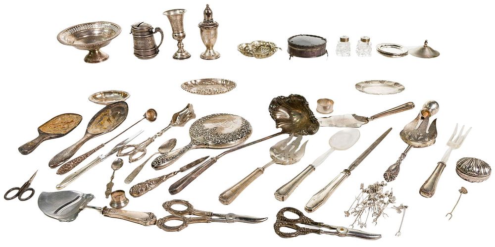Lot 605: Sterling and European Silver Assortment
