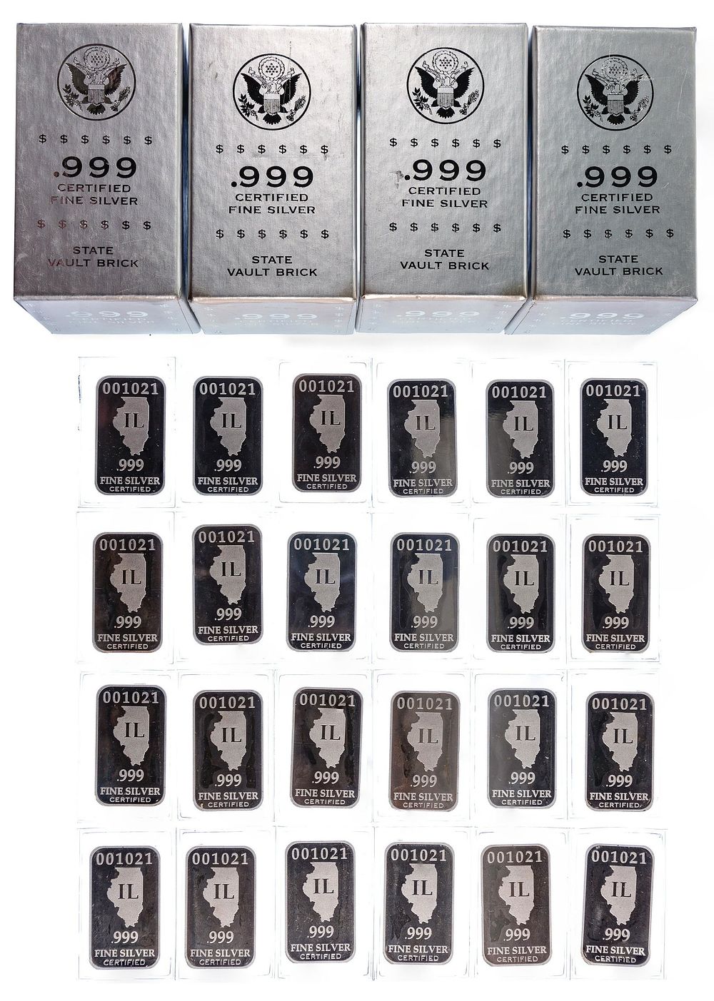 Lot 619: Federated Mint Fine Silver (999) Vault Brick Assortment