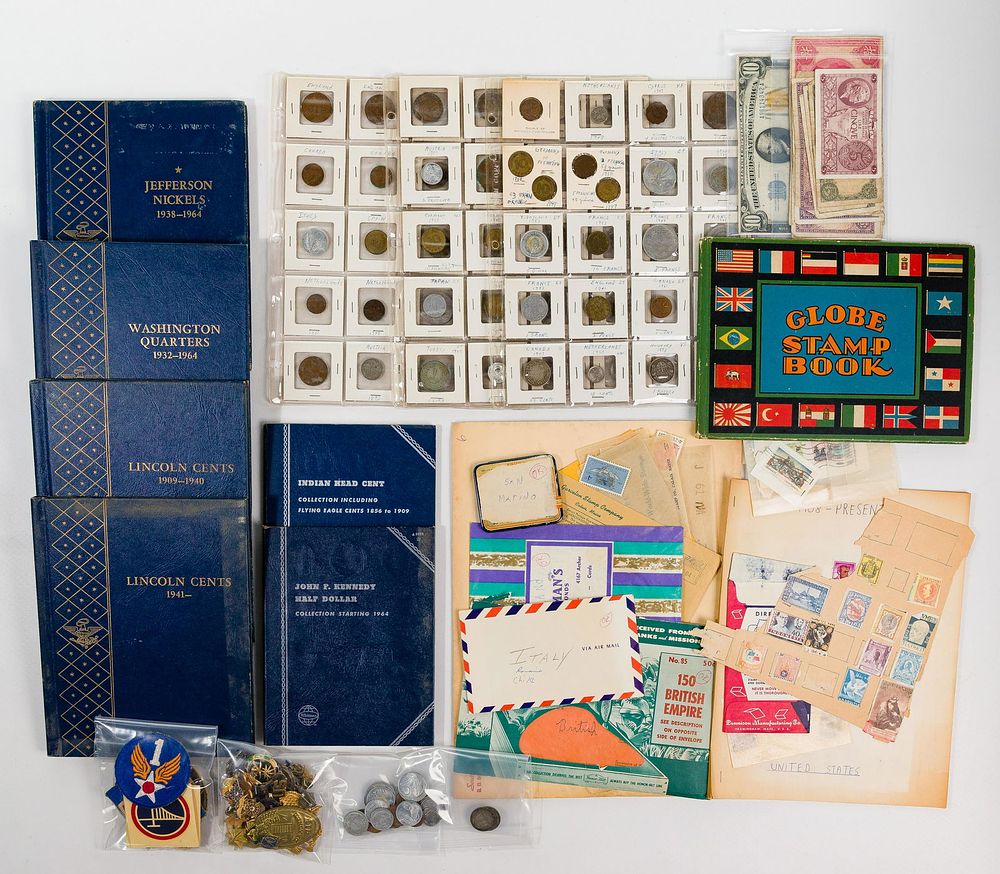 Lot 621: US and World Coin and Currency Assortment
