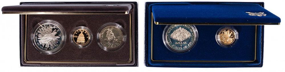 Lot 628: US Gold and Silver Commemorative Sets