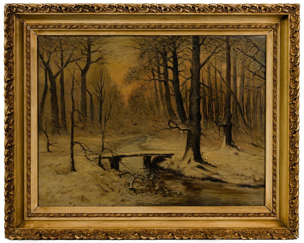 Lot 157: Leon Lundmark (American, 1875-1942) Oil on Canvas