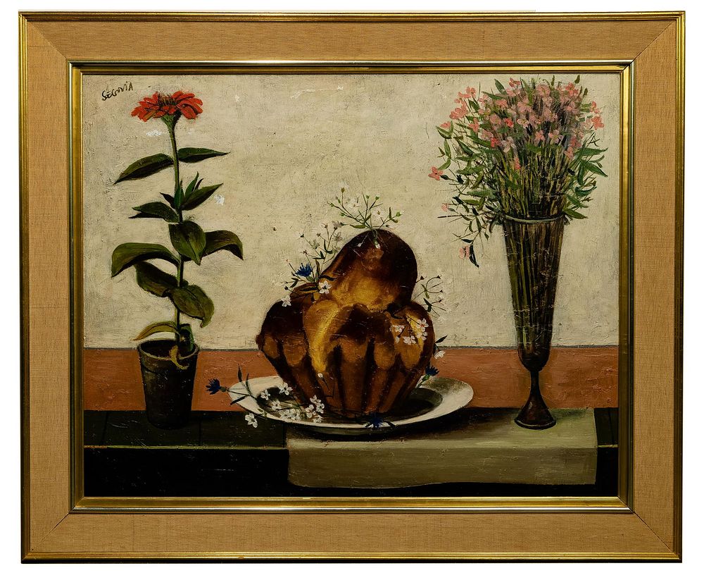 Lot 166: Andres Segovia (Argentinian / Spanish, 1929-1996) Oil