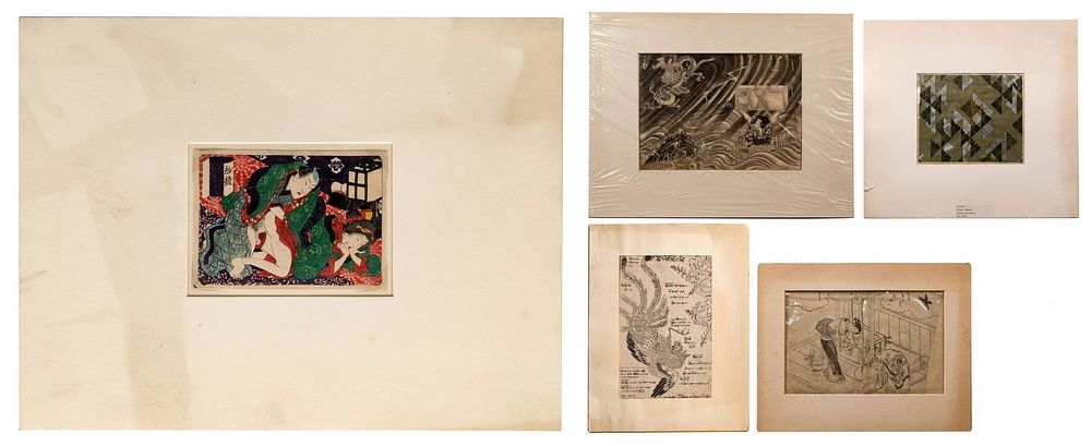Lot 167: Japanese Shunga Woodblock Print