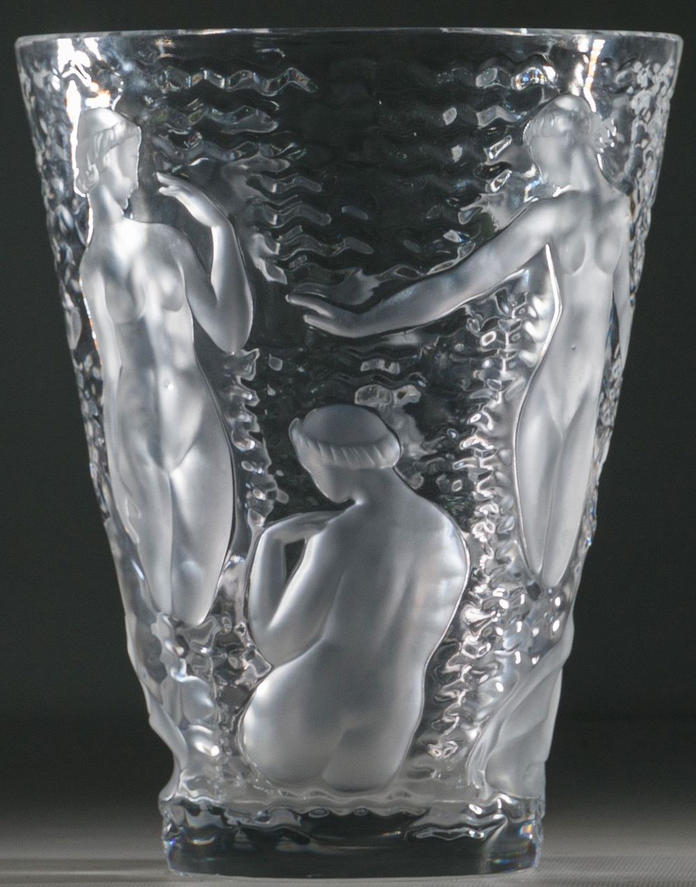 Lot 217: Lalique Crystal 'Ondines' Nudes Vase
