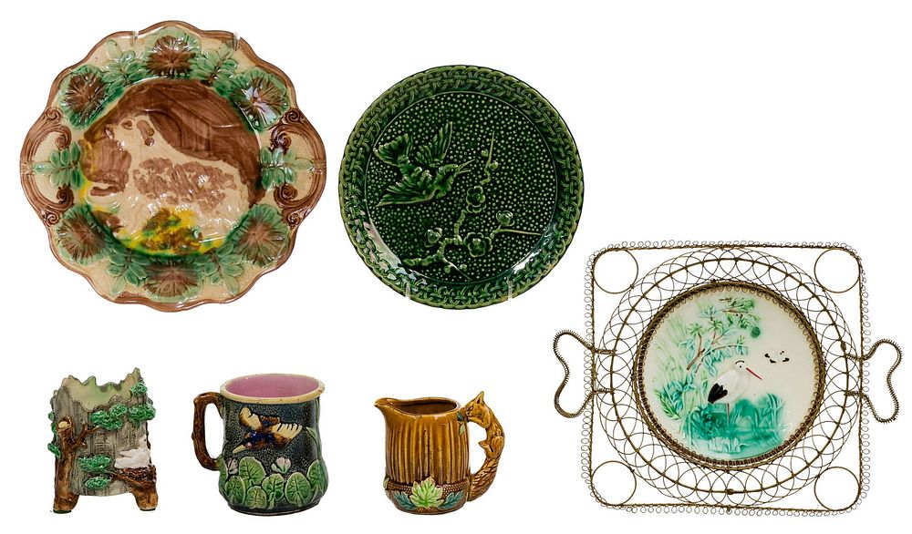 Lot 298: Majolica Animal and Bird Assortment