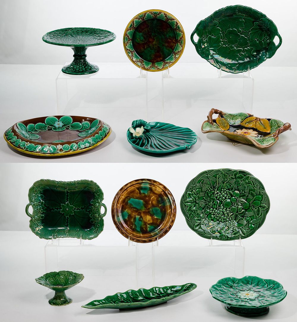 Lot 310: Majolica Tableware Assortment