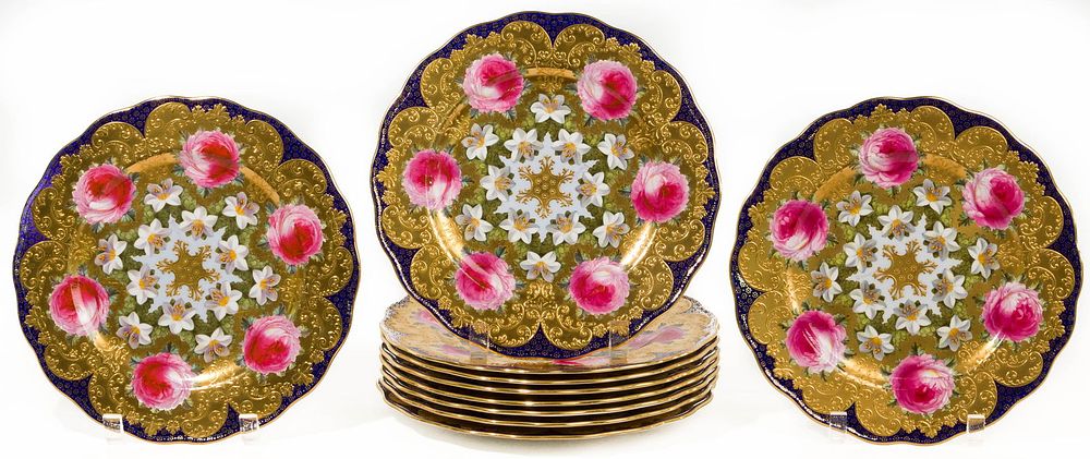 Lot 318: B. Harrison for Cauldon Hand-Painted Plate Collection