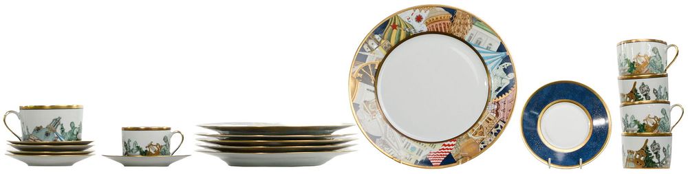 Lot 329: Bernardaud 'Metropoles' Porcelain Assortment