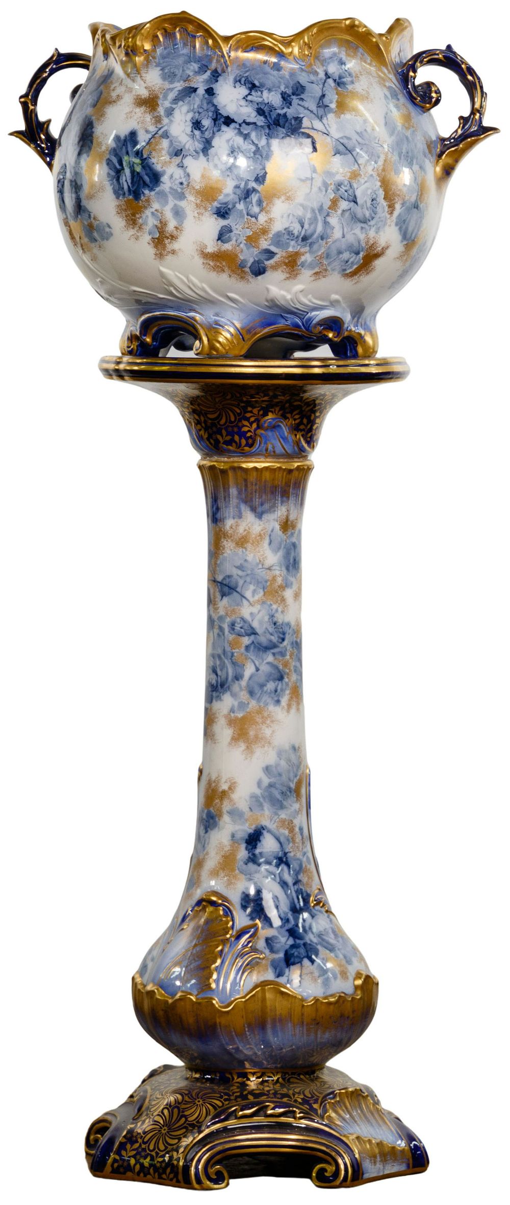 Lot 336: Doulton-Burslem 'Gloire de Dijon' Jardiniere