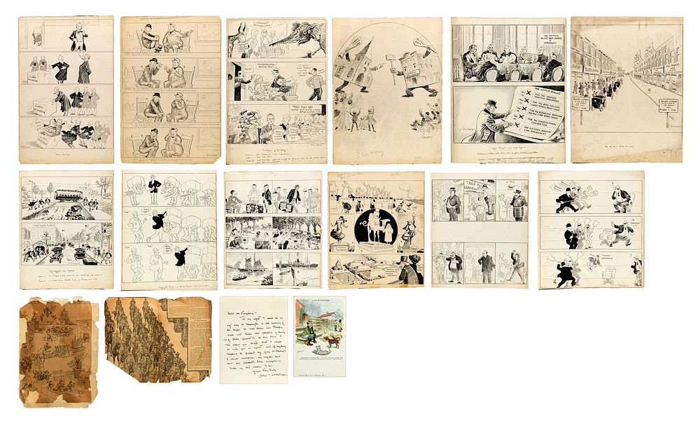 Lot 351: John McCutcheon (American, 1870-1949) Original Cartoon