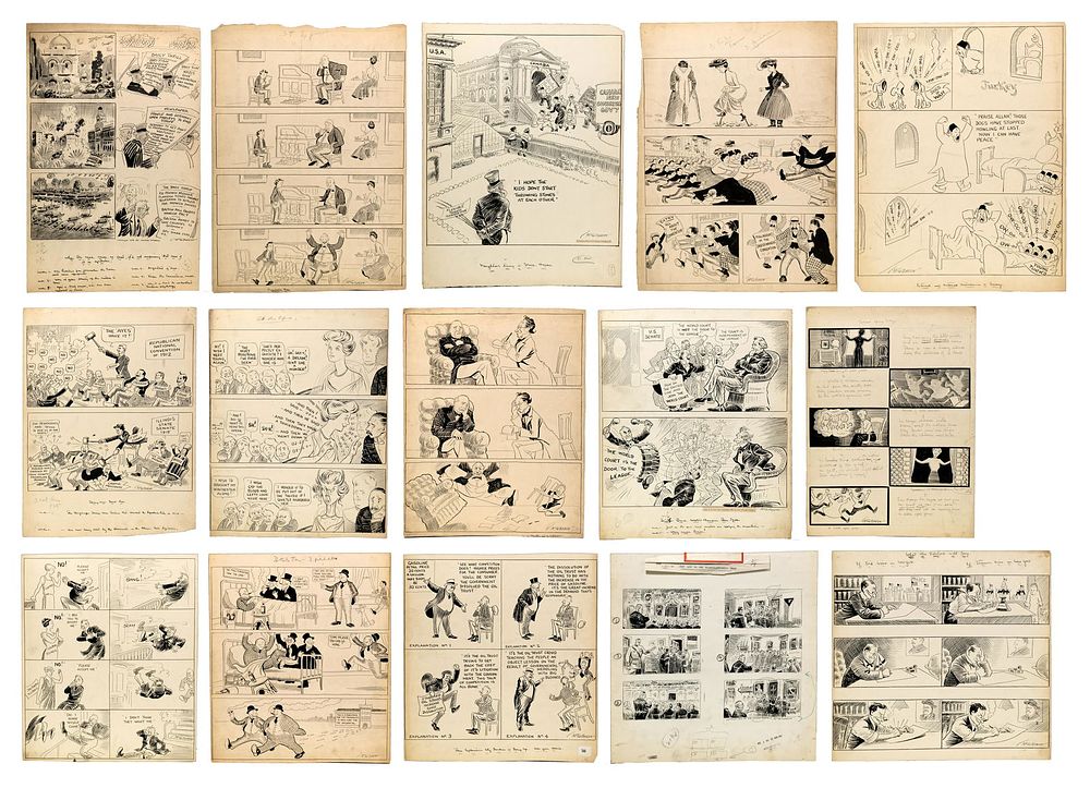 Lot 352: John McCutcheon (American, 1870-1949) Original Cartoon