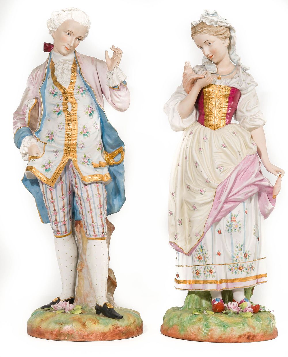 Lot 359: Bisque Porcelain Figurines