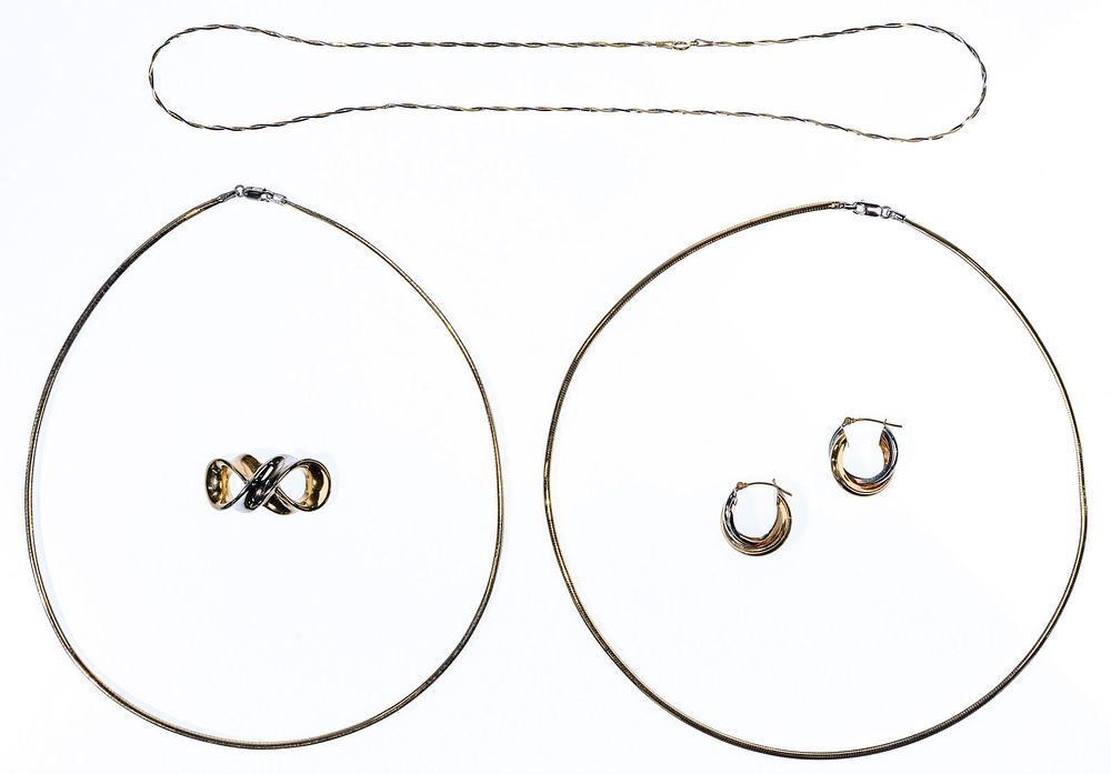 Lot 451: 14k Bi-Color Gold Jewelry Assortment