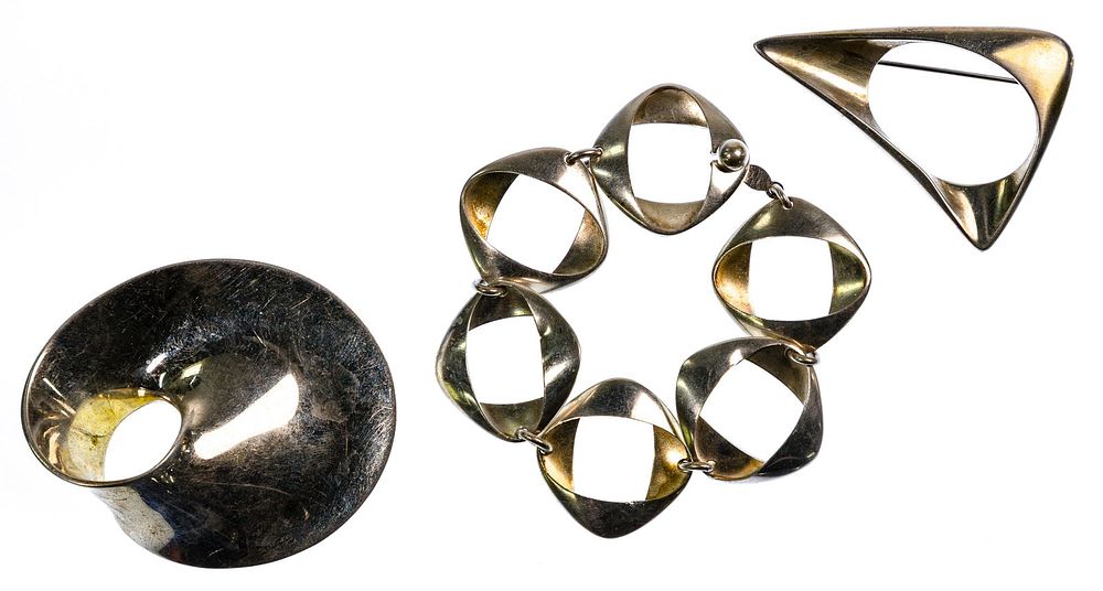 Lot 474: Georg Jensen Sterling Silver Jewelry Assortment