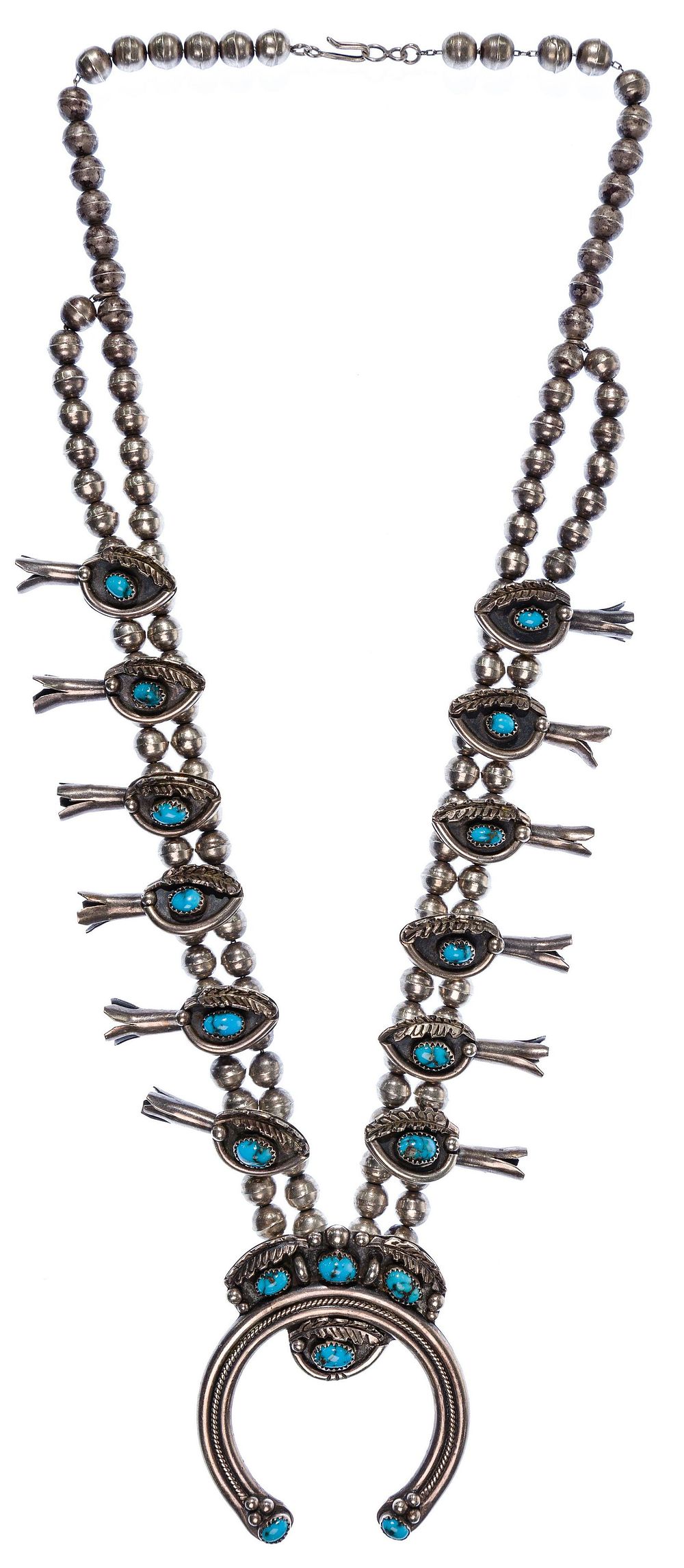 Lot 477: J M Haley Squash Blossom Necklace