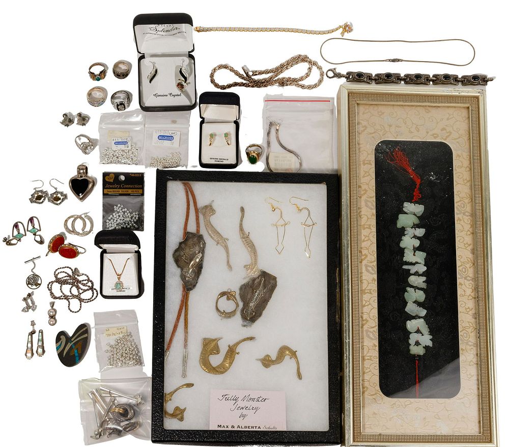 Lot 485: Sterling Silver, Costume Jewelry and Wrist Watch