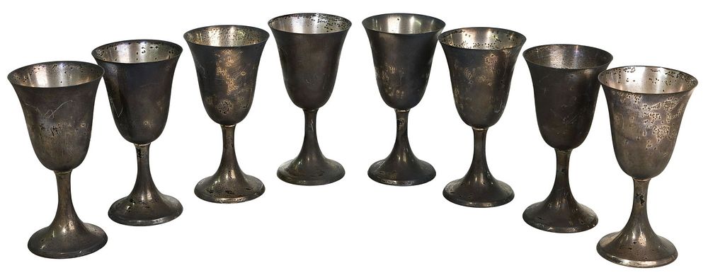 Lot 490: Sterling Silver Goblet Collection