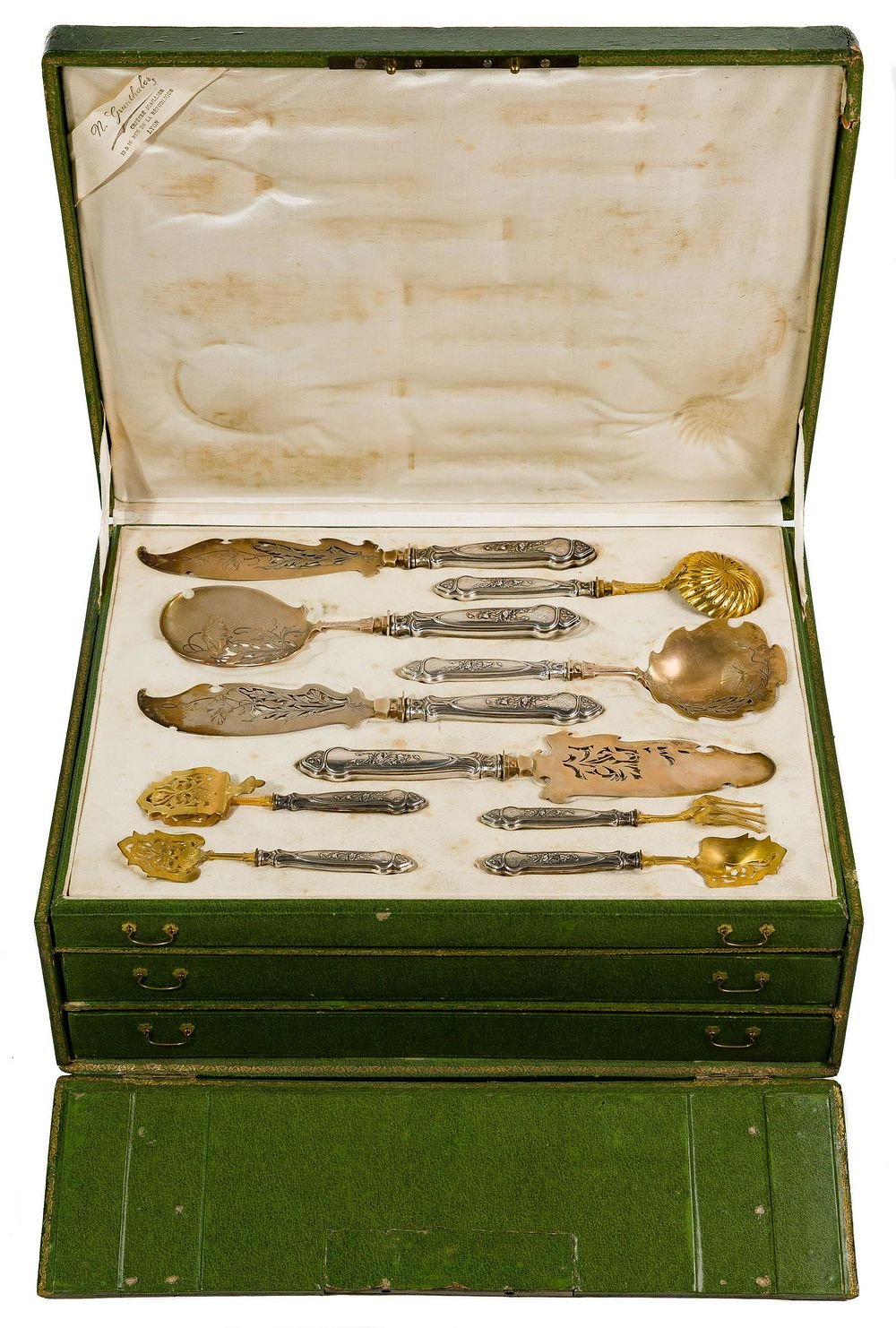 Lot 497: French Sterling Silver (950) Serving Utensil Set