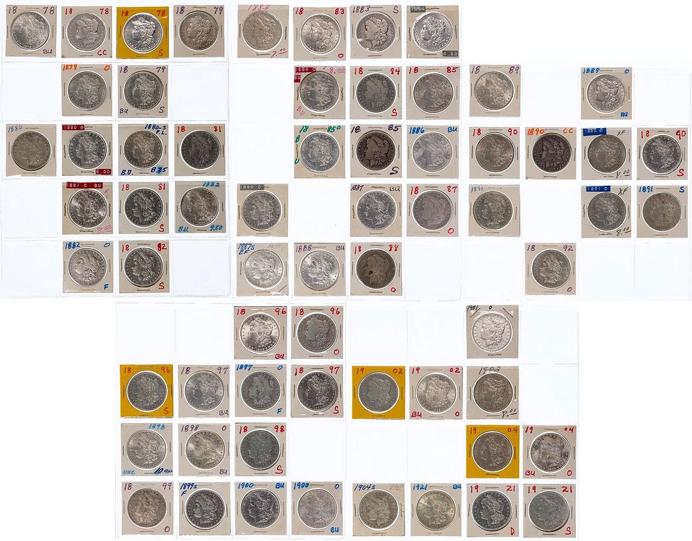 Lot 559: Morgan $1 Partial Set