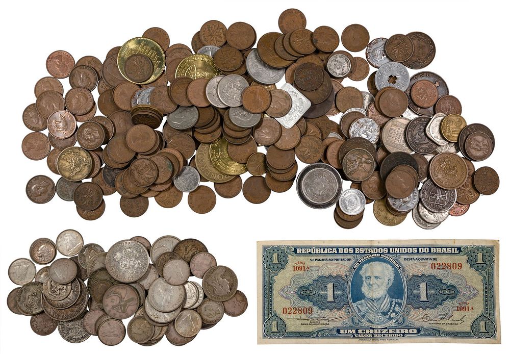 Lot 592: World Coin and Currency Assortment