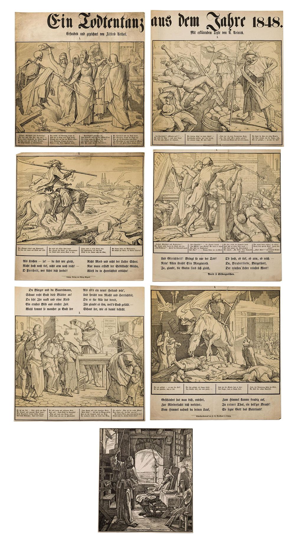 Lot 153: (After) Alfred Rethel (German, 1816-1859) Woodblock