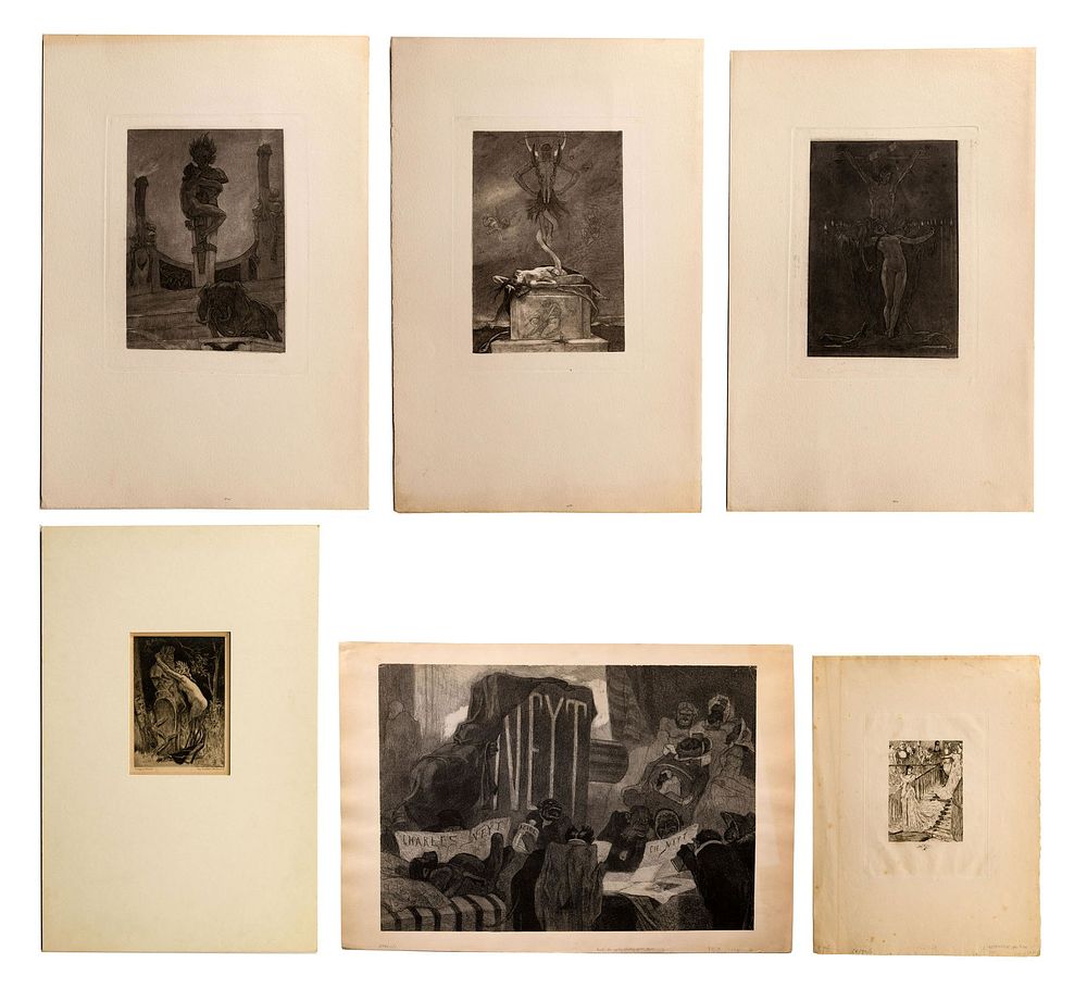 Lot 162: Felicien Rops (Belgium, 1833-1898) Etchings