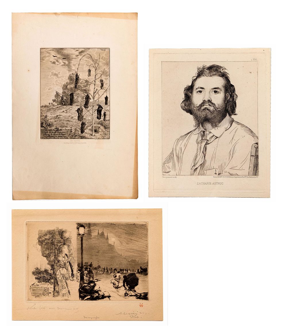Lot 163: Felix Bracquemond (French, 1833-1914) Etchings