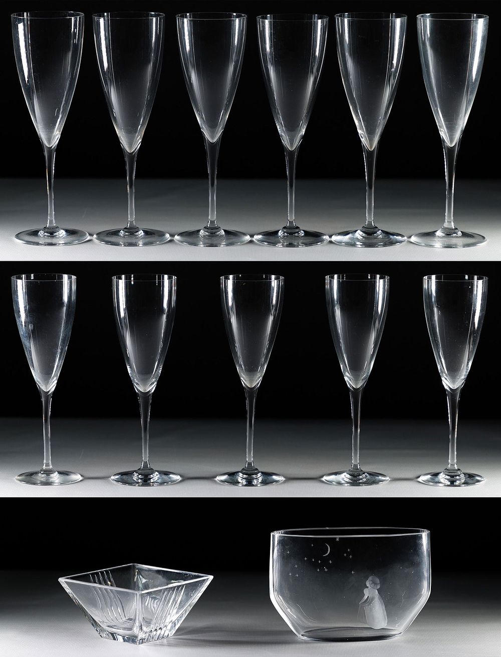 Lot 198: Baccarat Crystal 'Dom Perignon' Stemware Assortment