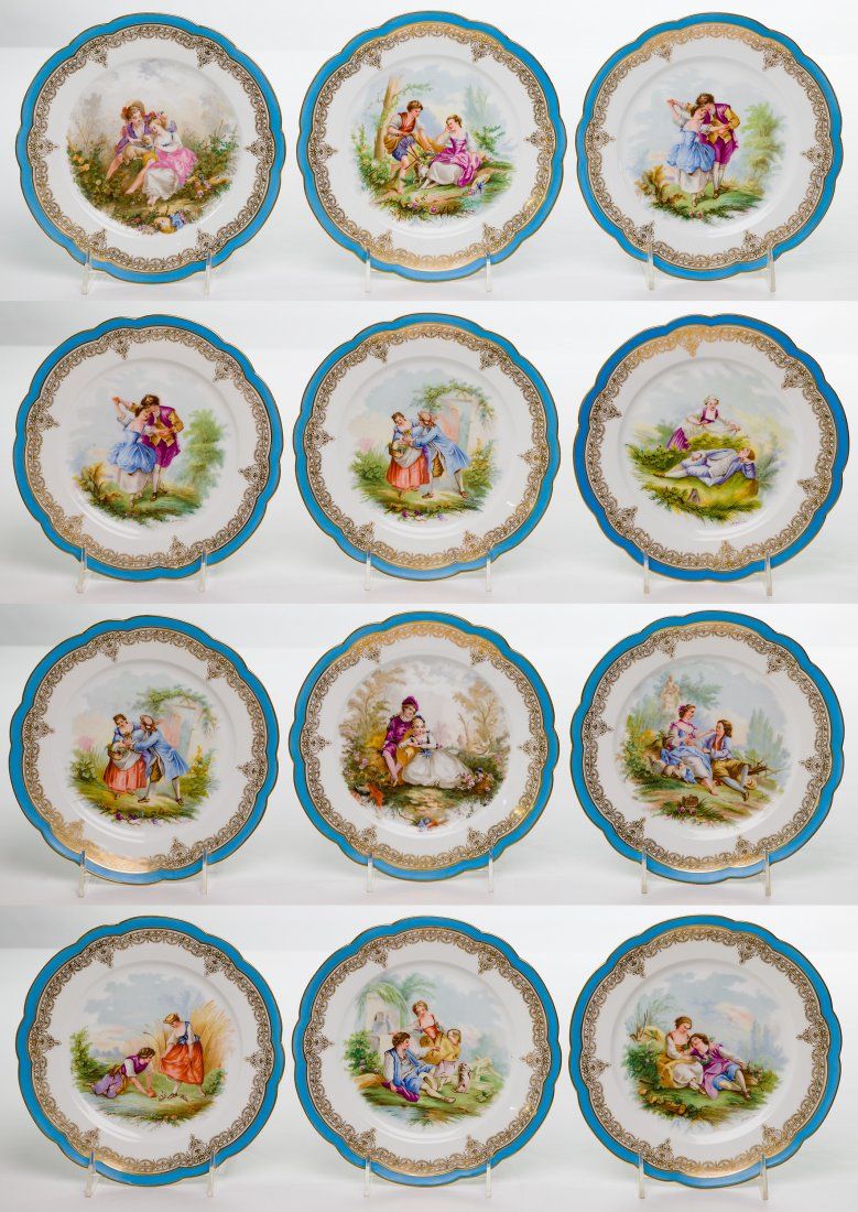 Lot 226: Sevres Porcelain Cabinet Plate Collection