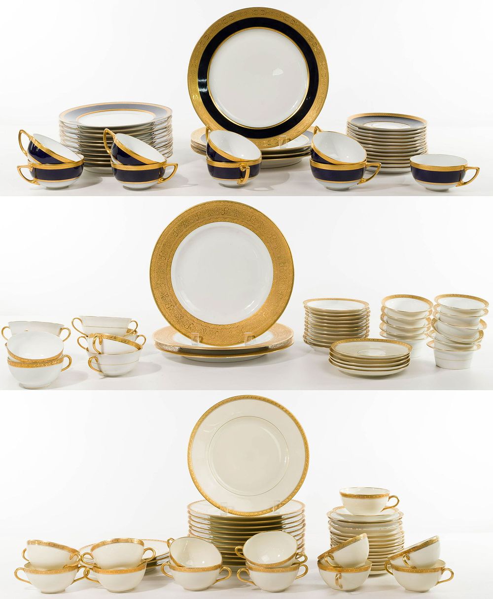 Lot 230: Gold Rimmed China Service Assortment