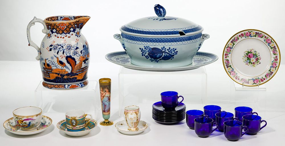 Lot 231: Ironstone, Porcelain and Glass Assortment