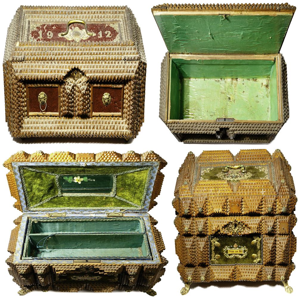 Lot 243: Tramp Art Boxes