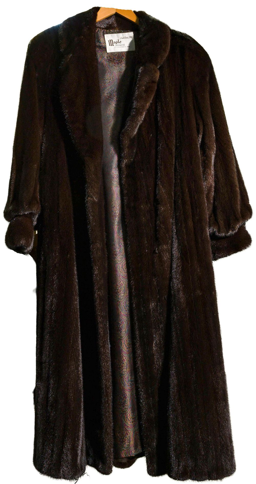 Lot 250: Brown Mink Full Length Fur Coat