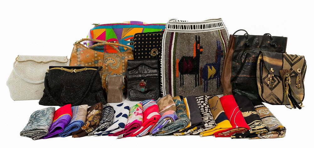 Lot 251: Scarf and Handbag Assortment