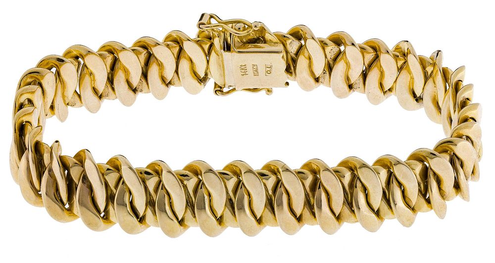 Lot 277: 14k Yellow Gold Bracelet