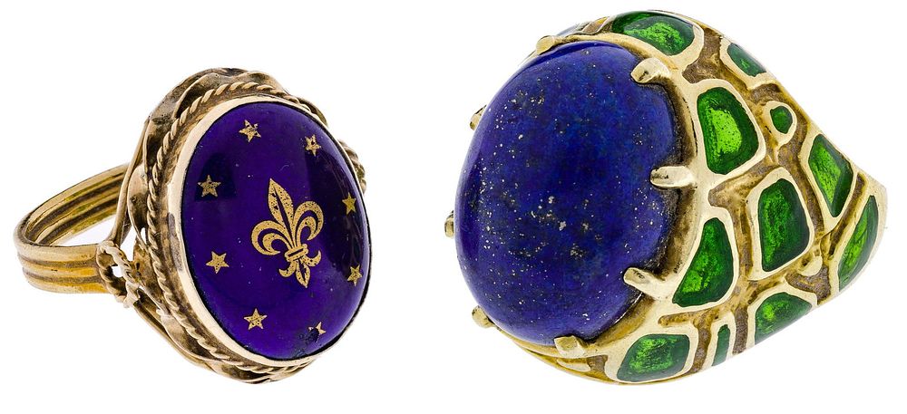 Lot 282: 14k Yellow Gold Rings