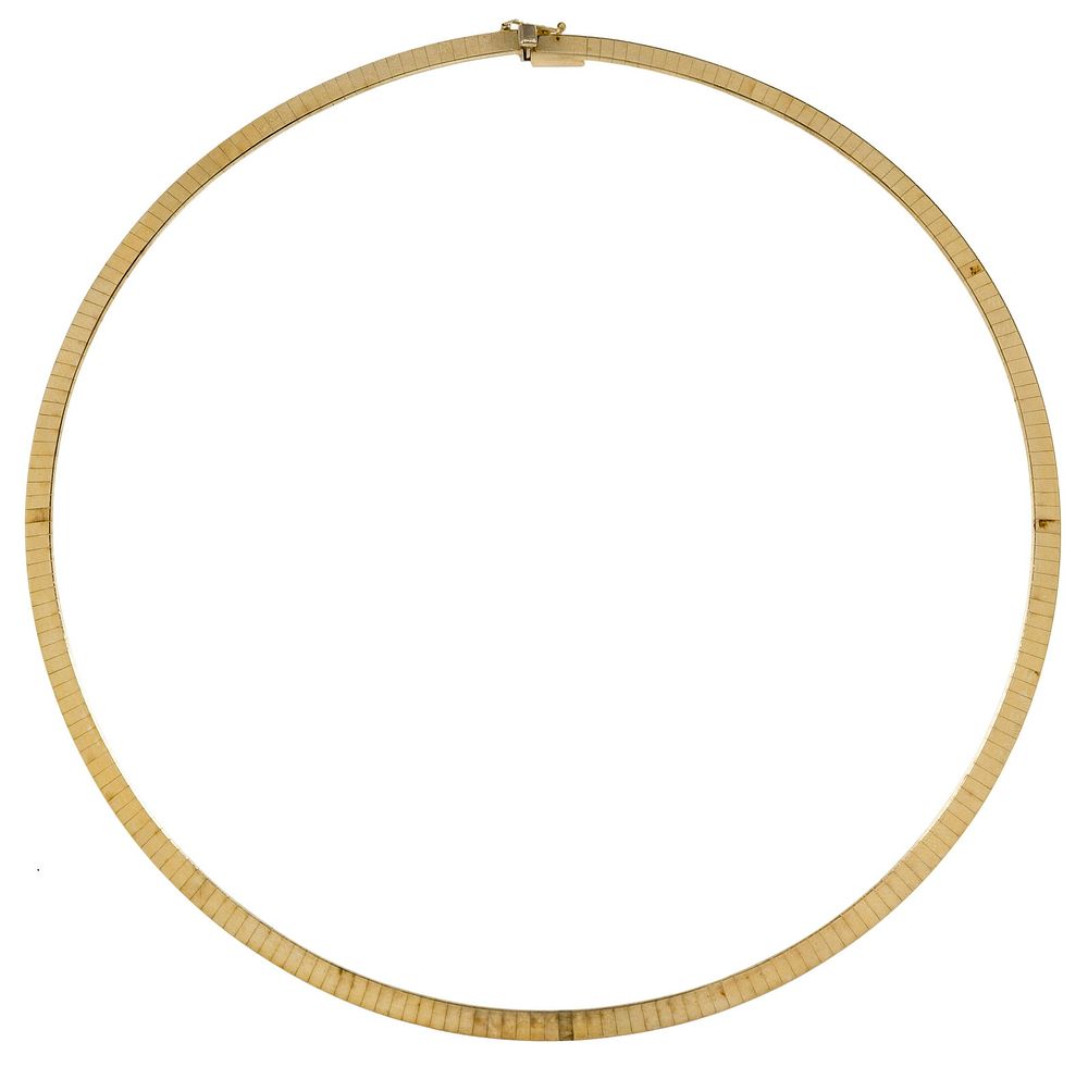 Lot 284: 14k Yellow Gold Choker Necklace