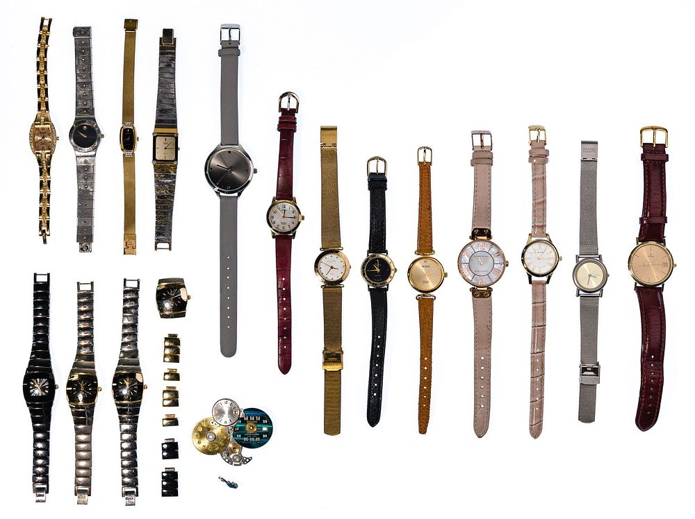 Lot 319: Concord 14k Gold Cased Wrist Watch and Assortment