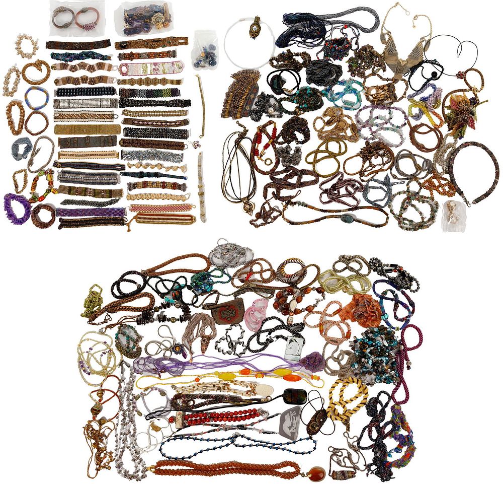 Lot 327: Liz Silverman 'Back to Square One' Beaded Jewelry