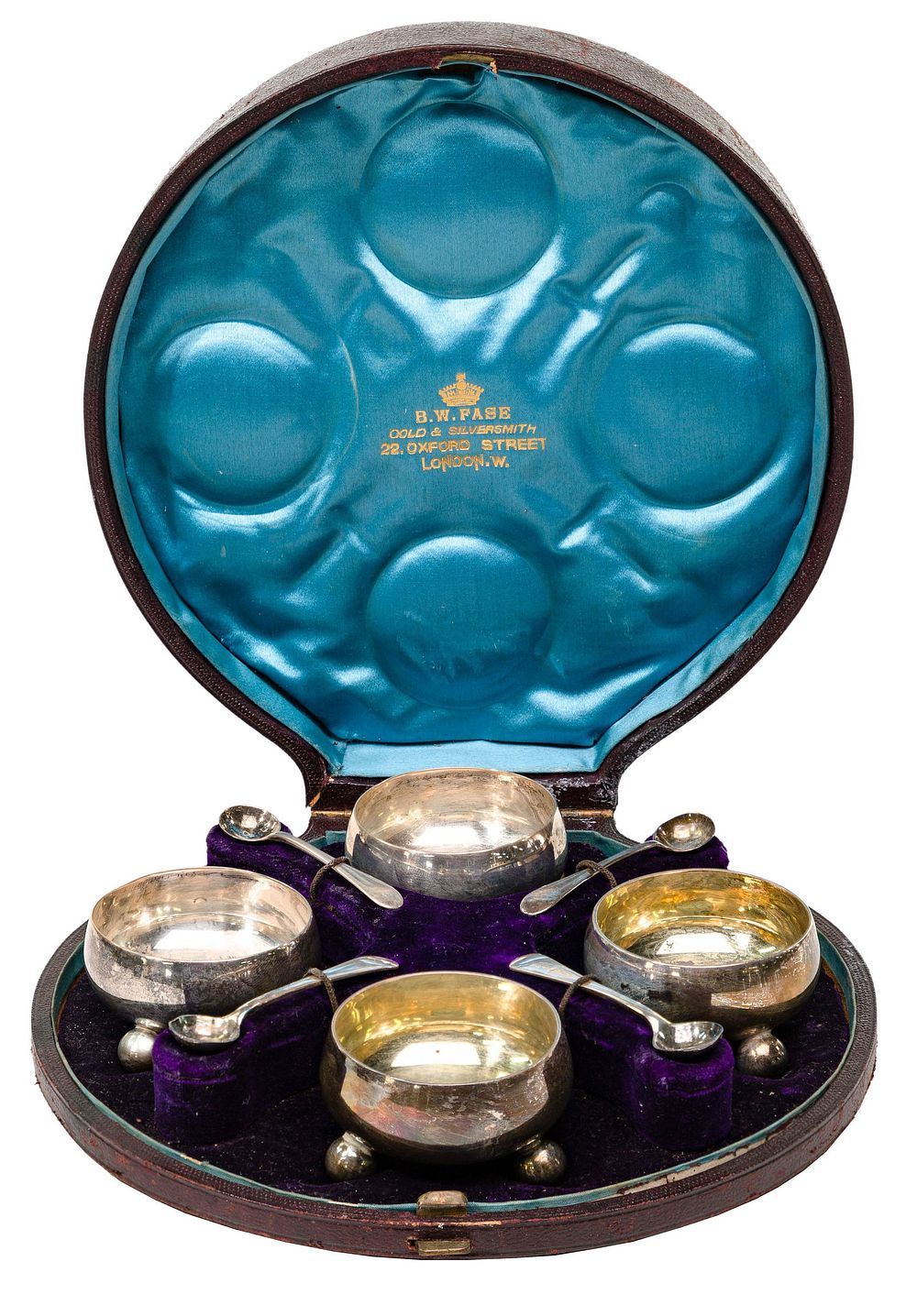 Lot 334: Martin, Hall & Co Sterling Silver Salt Cellars
