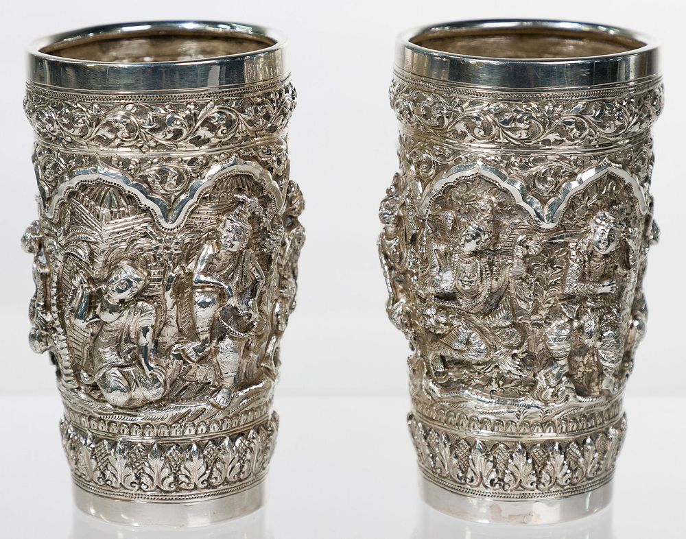 Lot 337: Thein Than Sterling Silver Cups