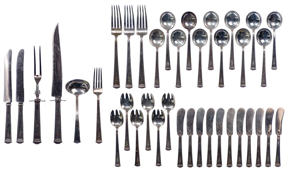 Lot 342: Jennings Silver Company Sterling Silver Flatware