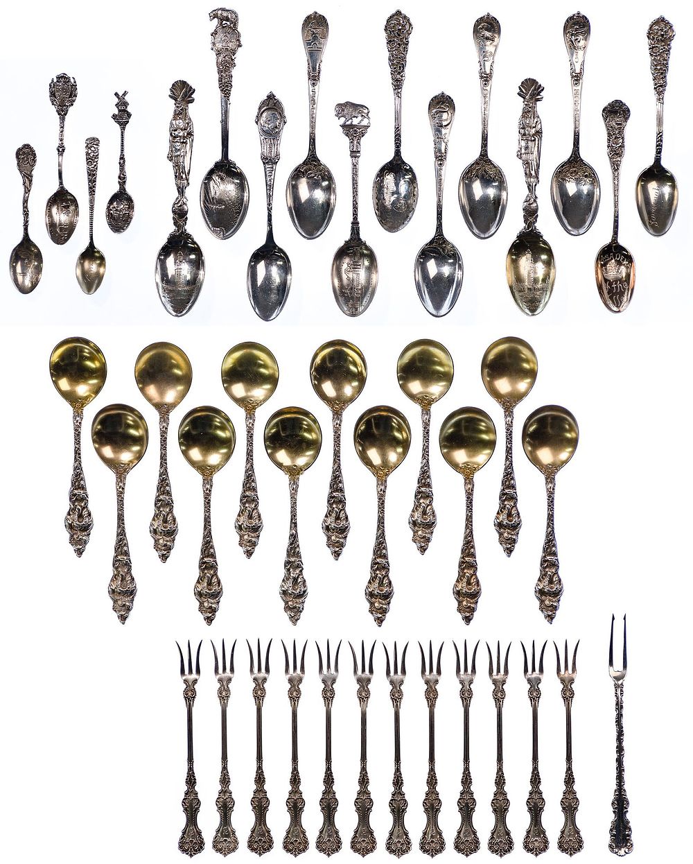Lot 348: Sterling Silver Flatware Assortment