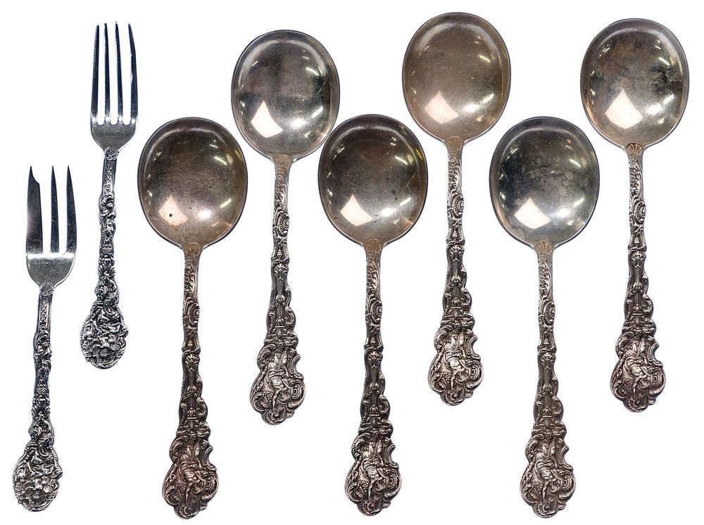 Lot 349: Gorham 'Versailles' Sterling Silver Flatware Assortment