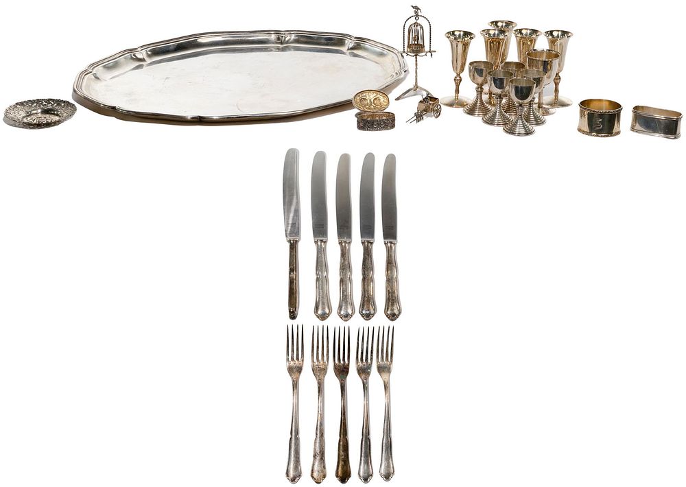 Lot 352: German Silver (800) Object Assortment