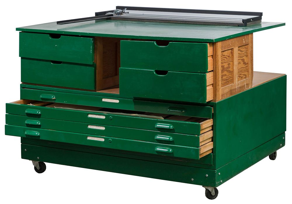 Lot 155: Flat File Cabinet with Print Assortment