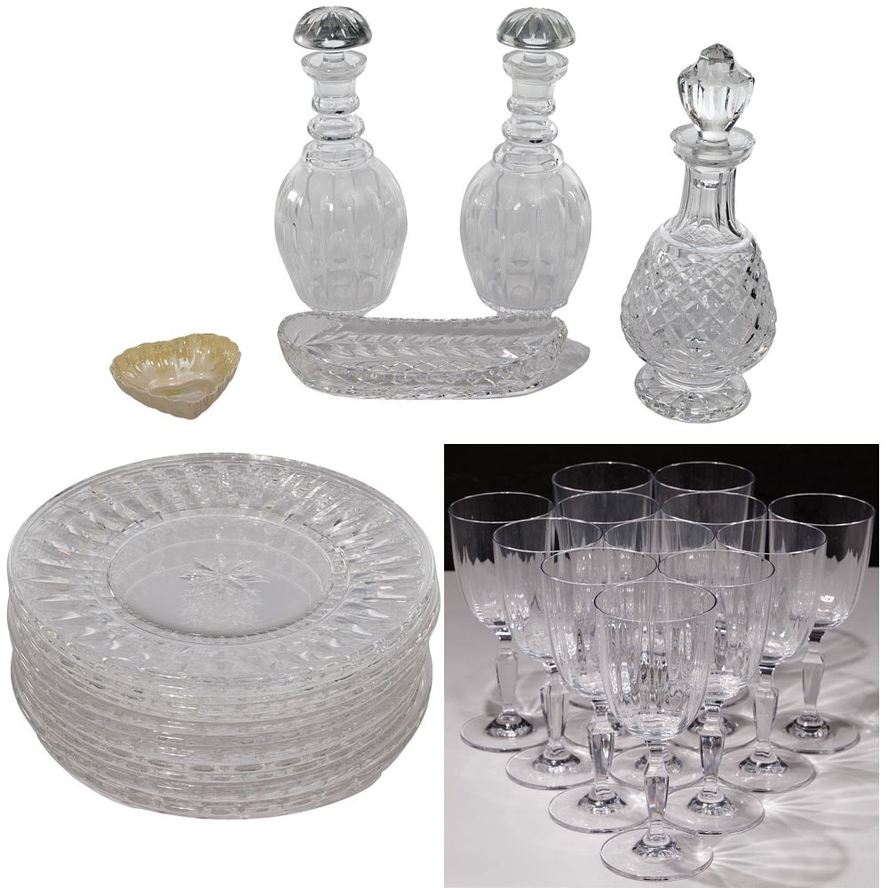 Lot 173: Villeroy & Boch and Stuart Glass Tableware Assortment