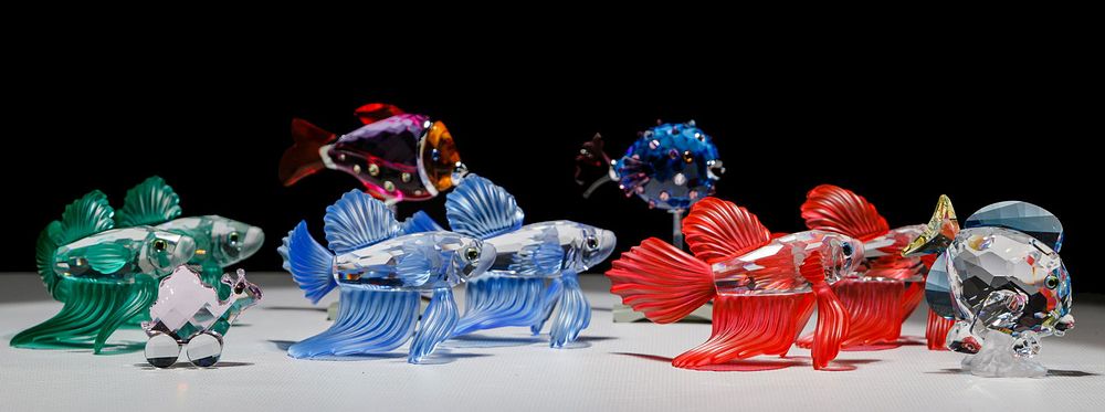 Lot 194: Swarovski Crystal Colored Fish Assortment
