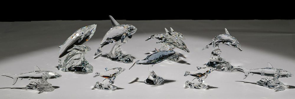 Lot 197: Swarovski Crystal Dolphin / Whale Assortment
